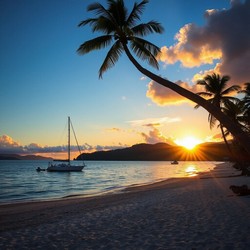 Пляж для отдыха с чистой водой и сохранённой средой